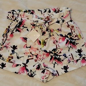 High Waisted Floral Shorts